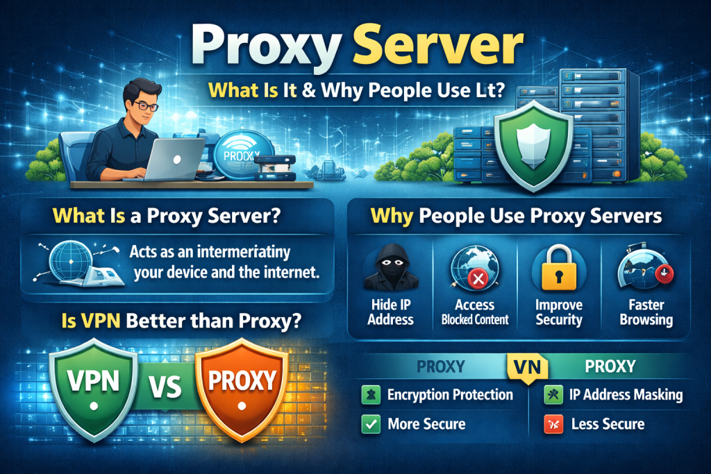 Proxy Server: What Is It & Why People Use It? Is VPN Better than Proxy?